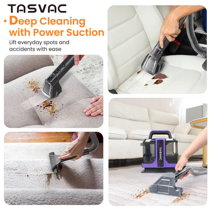 TASVAC C7 Portable Carpet & Upholstery Cleaner Machine for Pets, Stairs, Couch Area Rugs, Upholstery, Car Seat