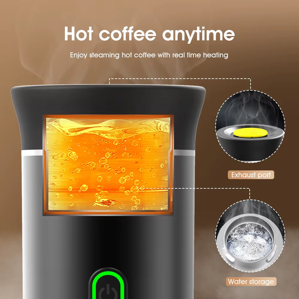 USB Portable Electric Espresso Machine 3-In-1 Capsule Coffee Maker Small Wireless Heating for Home Camping Travel Coffee Machine