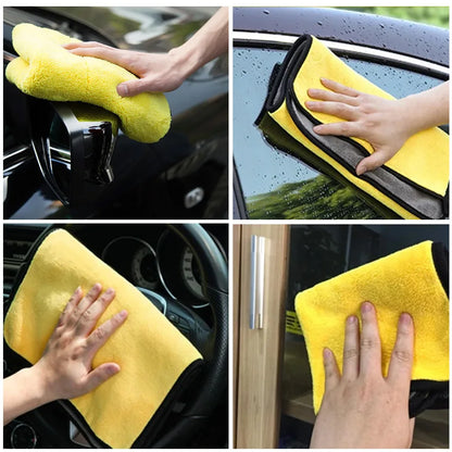 Car Wash Microfiber Towel 30X30/60Cm Car Cleaning Drying Cloth Hemming Car Care Cloth Detailing Car Wash Towel