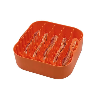 Silicone Air Fryer Basket Silicone Bacon Rack Air Fryer Grilling Pan Air Fryer Accessories Bacon Holder for Air Fryer