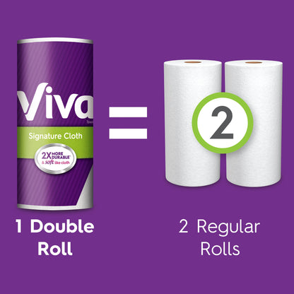 Signature Cloth Paper Towels, Choose-A-Sheet - 6 Double Rolls = 12 Regular Rolls (110 Sheets per Roll)