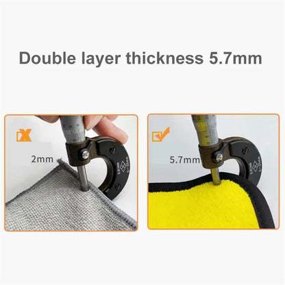 1/2/6Pcs Microfiber Cleaning Towel Thicken Soft Drying Cloth Car Body Washing Towels Double Layer Clean Rags Car Accessories