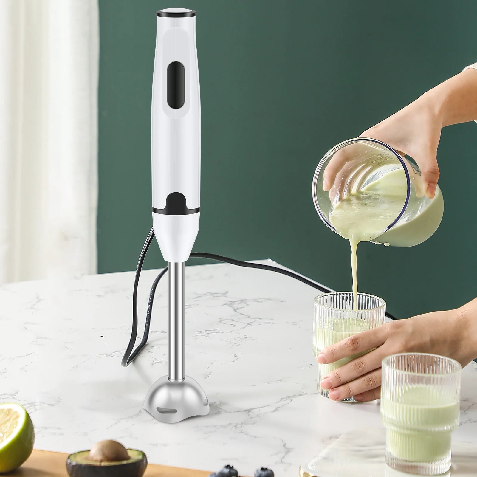 Immersion Blender Multifunctional Hand Blender Household Handheld Immersion Blender Electric Stick Blender Kitchen Gadget