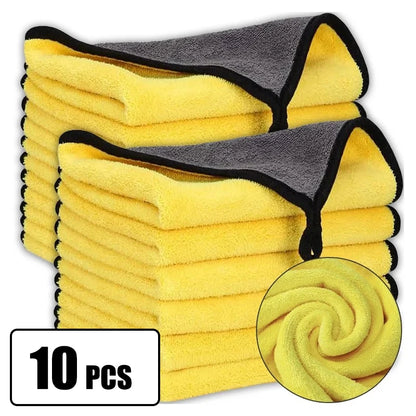 Car Wash Microfiber Towel 30X30/60Cm Car Cleaning Drying Cloth Hemming Car Care Cloth Detailing Car Wash Towel