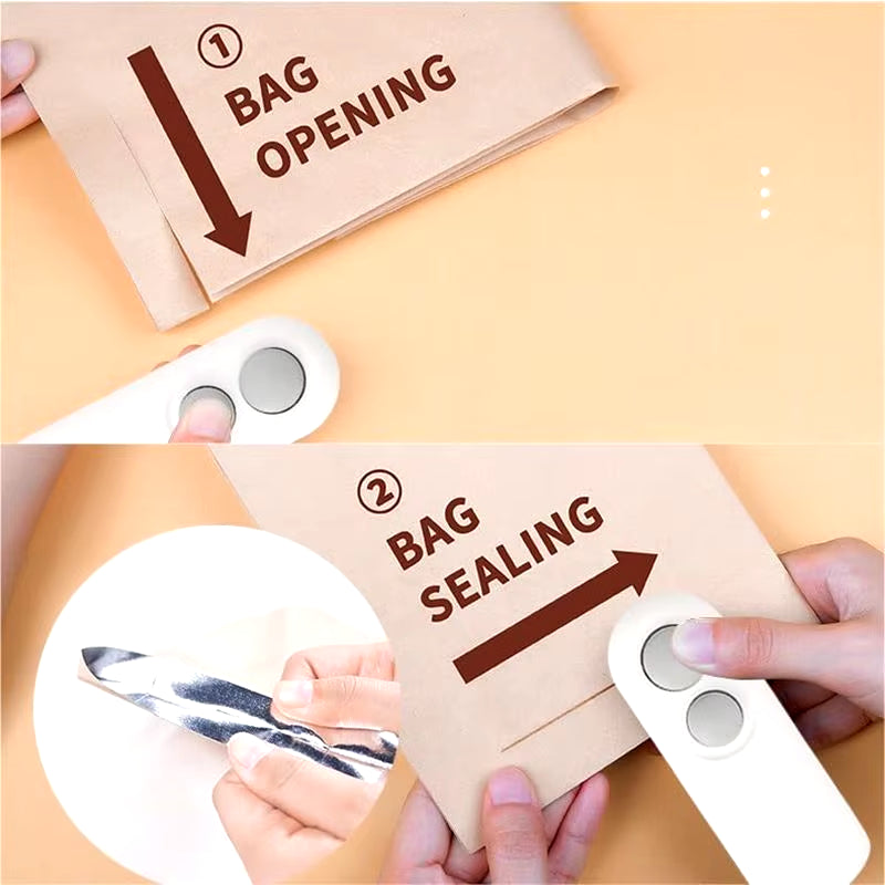 Vacuum Bag Sealing Machine Package Sealer Bags Plastic Bag Sealer Clip Bag Handheld Sealer Food Packaging Heat Sealer for Home