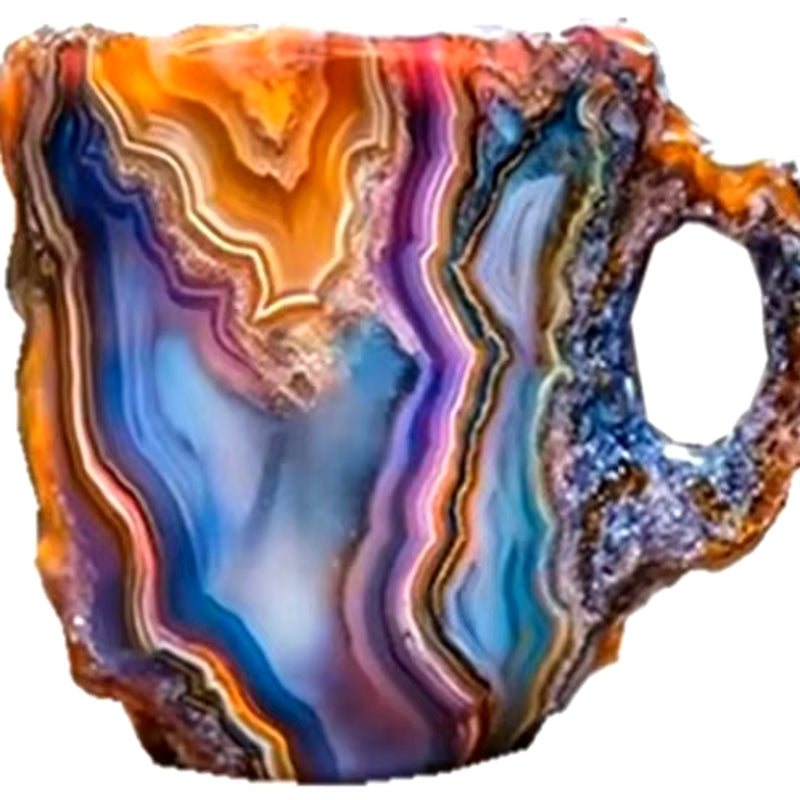 Mineral Crystal Coffee Mugs - Faux Mineral Crystal Resin Coffee Cups - Cross-Border New Arrival